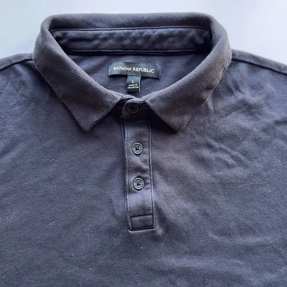 Banana Republic Black Performance Polo Mens Large